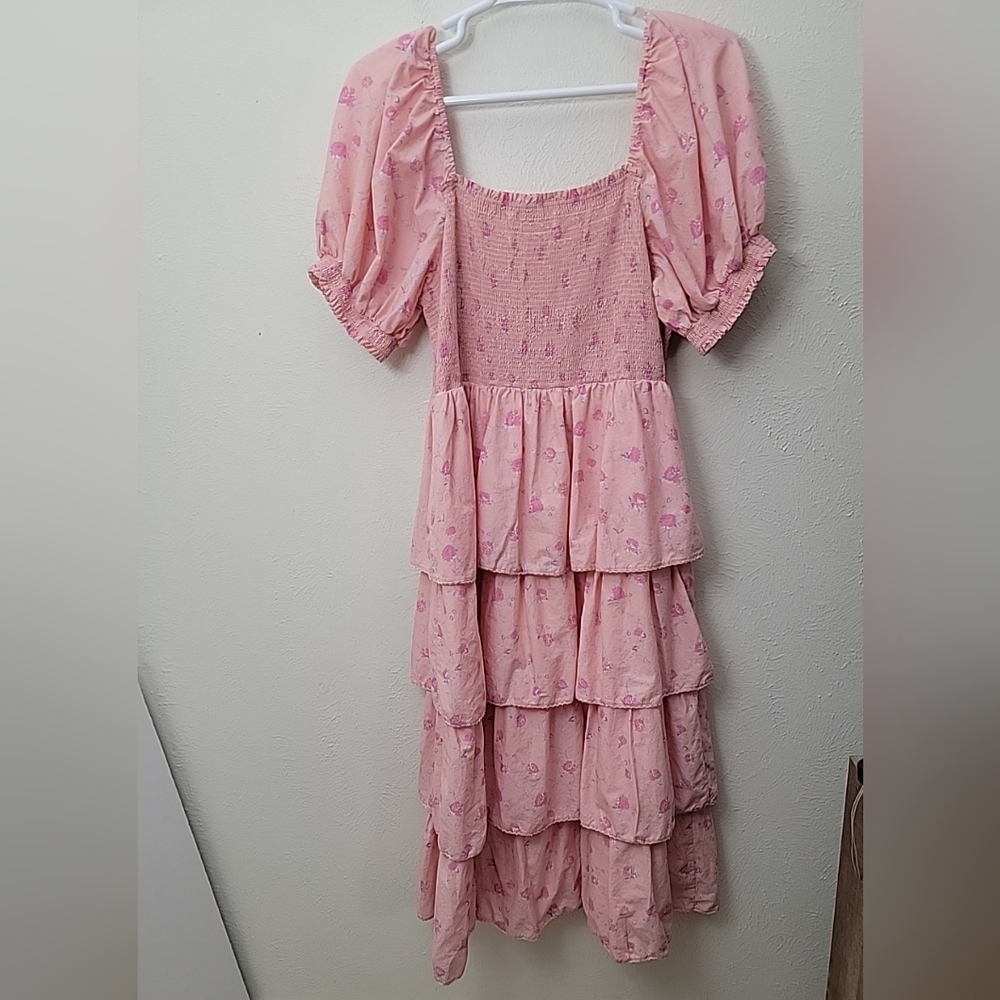 LoveShackFancy X Target Simone Pink Tiered Ruffle Maxi Dress - Picture 15 of 15